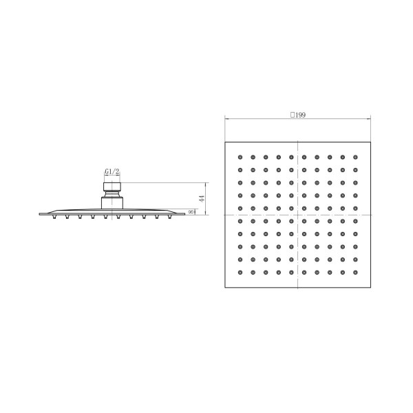 Верхний душ FASHUN A022-8, белый. Фото 2