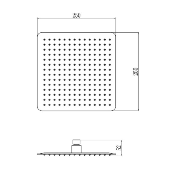 Верхний душ Fmark FS-000F10L, сатин. Фото 2