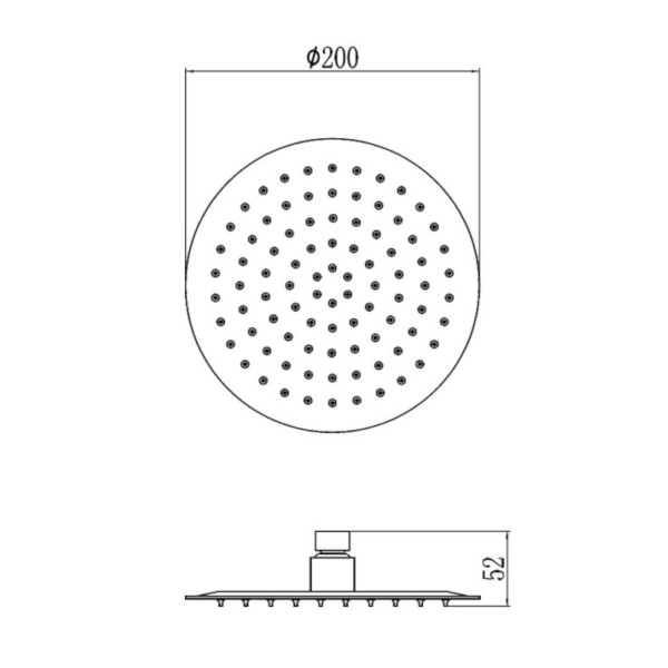 Верхний душ Fmark FS-000Y08L, сатин. Фото 2