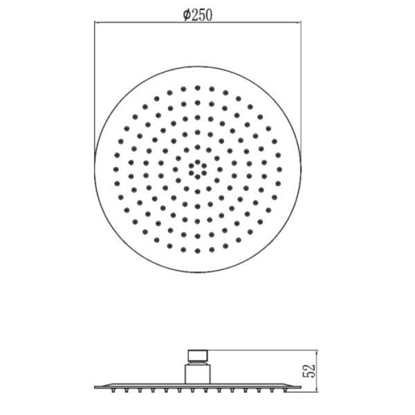 Верхний душ Fmark FS-000Y10L, сатин. Фото 2