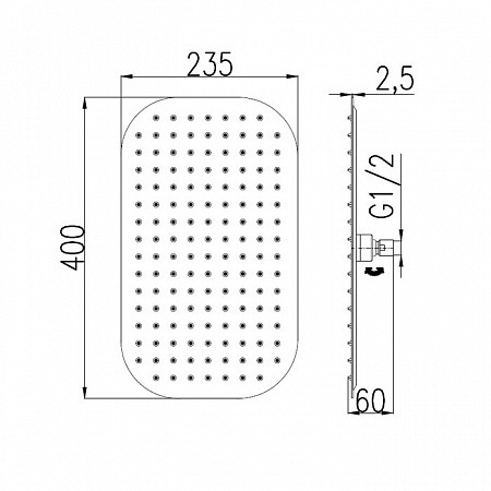 Верхний душ Rav Slezak KS0002. Фото 2