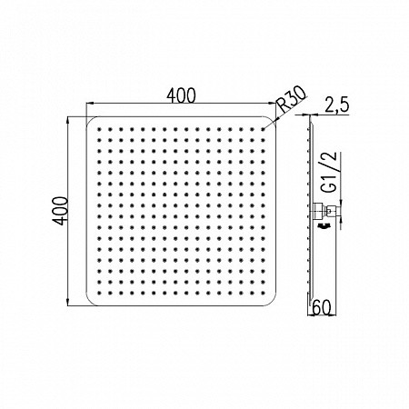 Верхний душ Rav Slezak KS0003. Фото 2