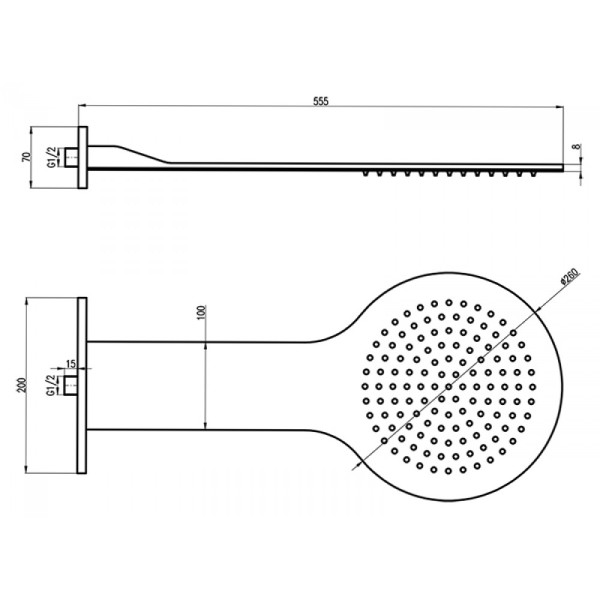 Верхний душ Rav Slezak KS0006. Фото 2
