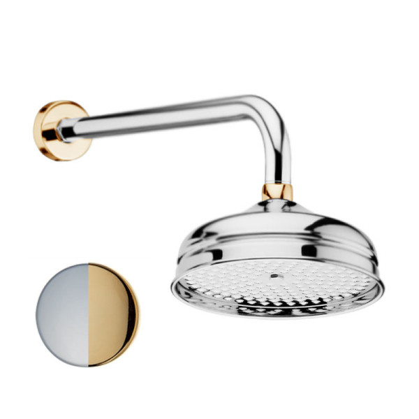 Верхний душ с кронштейном Fiore 30CO8637, хром/золото. Фото 1
