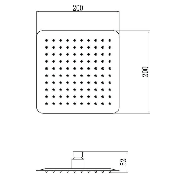 Верхний душ Savol S-000F08, хром. Фото 2