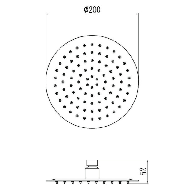Верхний душ Savol S-000Y08, хром. Фото 2