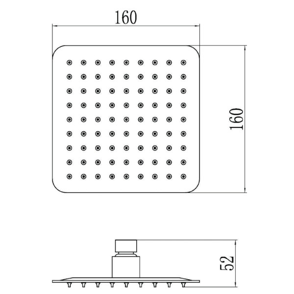 Верхний душ Savol S-00F06, хром. Фото 2