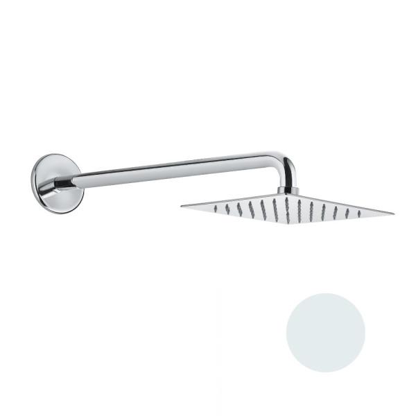 Верхний душ ультратонкий с кронштейном Fiore 30BB8650, белый. Фото 1