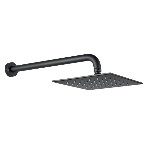 Верхний душ ультратонкий с кронштейном Fiore 30NN8650, черный. Фото 1