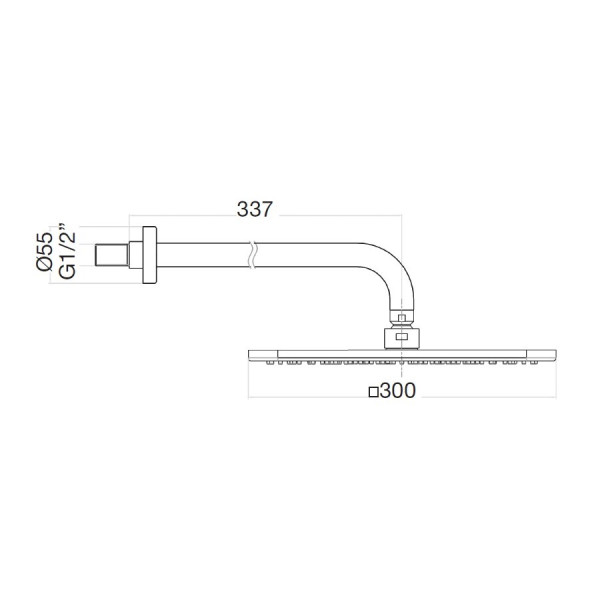 Верхний душ Webert AC0842010, золото. Фото 2