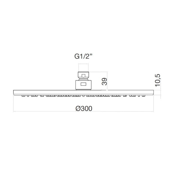 Верхний душ Webert AC1010015PVC, хром. Фото 2