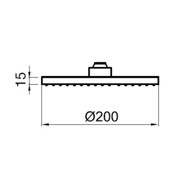 Верхний душ Webert AC1024015PVC, хром. Фото 2