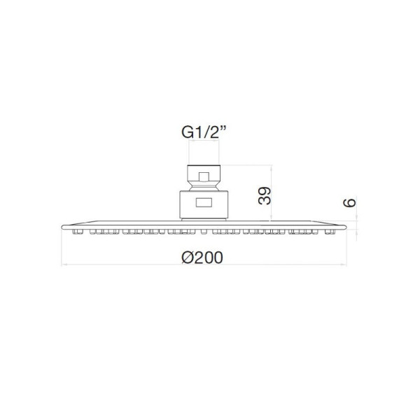 Верхний душ Webert AC1024980BRASS, розовое золото. Фото 2