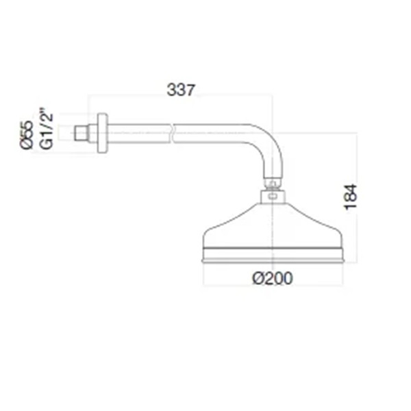 Верхний душ Webert Armony AC0015010, золото. Фото 2