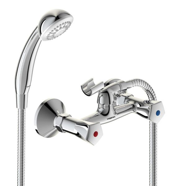 VIDIMA LIFE BA360AA Двурукоятковый настенный смеситель для душа. Фото 1