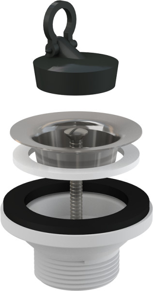 Водослив для раковины Alcadrain 5/4" с нержавеющей peшeткой, 63 мм (A31). Фото 1