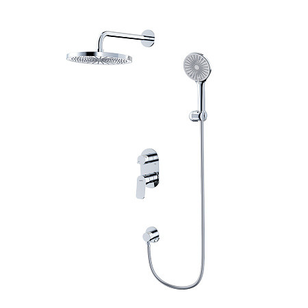 Встраиваемая душевая система AWP Teza S0821C с тропическим душем без излива, хром. Фото 1