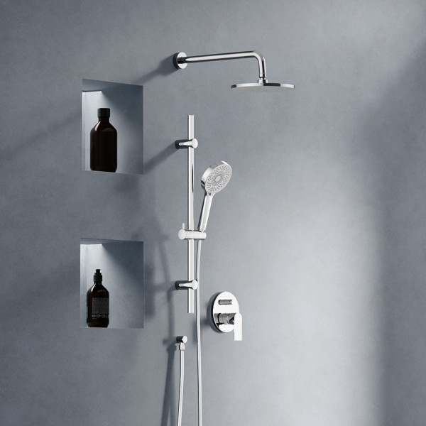 Встраиваемая душевая система с душевым смесителем и штангой. Фото 2