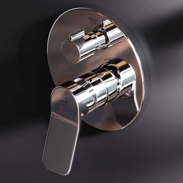 Встраиваемая душевая система со смесителем для ванны и душа и душевым набором. Фото 4