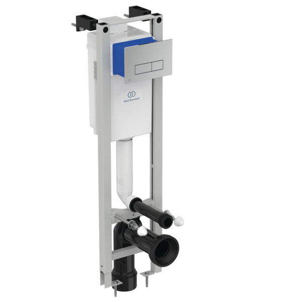 Встраиваемая инсталляция для монтажа подвесных унитазов PROSYS ECO FRAME M (E2332AA) - с хромированной механической панелью Oleas M2 (R0121AA). Фото 1