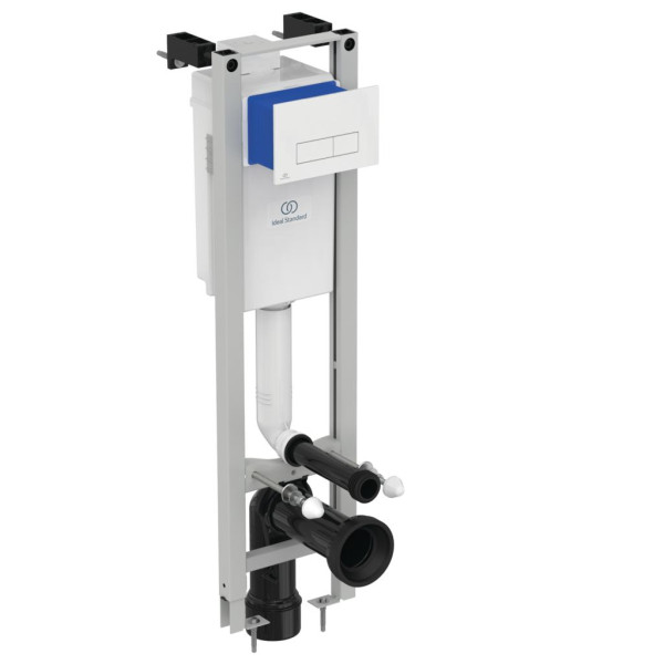 Встраиваемая инсталляция для монтажа подвесных унитазов PROSYS ECO FRAME M (E2332AC) - с белой механической панелью Oleas M2 R0121AC. Фото 1