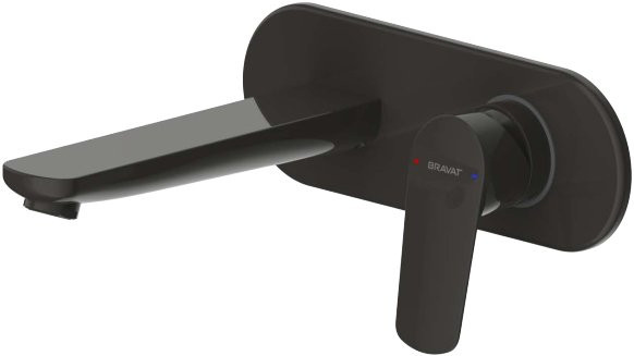 Встраиваемый смеситель для раковины Bravat RHEIN черный (P8429564BW-ENG). Фото 1