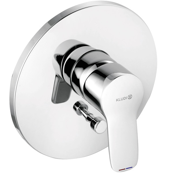 Встраиваемый смеситель для ванны и душа KLUDI PURE&EASY внешняя монтажная часть, хром (374190565). Фото 1