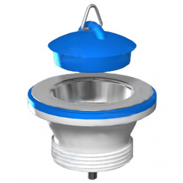 Выпуск 1 1/2" с нержавеющей сеткой и пробкой (M105). Фото 1