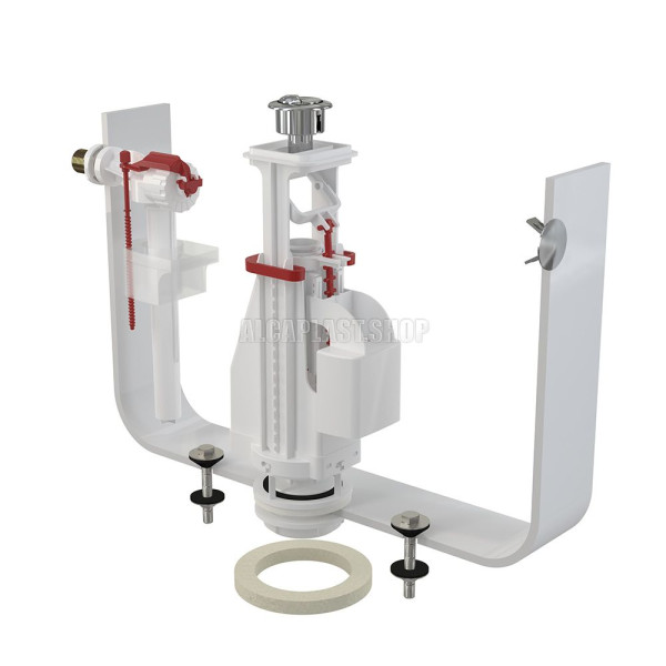 Выпускной комплект Alcadrain с двойной кнопкой, впускной механизм А16 Подключение 3/8', SA08K 3/8" CHROM. Фото 1