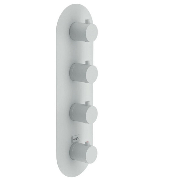 WE00104/TWM LIVE термостатический смеситель для ванны 4 выхода (внешняя часть), матовый белый. Фото 1