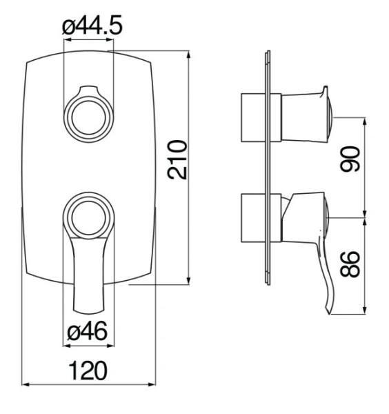 WE81102/SIBR SOFI смеситель для душа( внешняя часть), бронза. Фото 2
