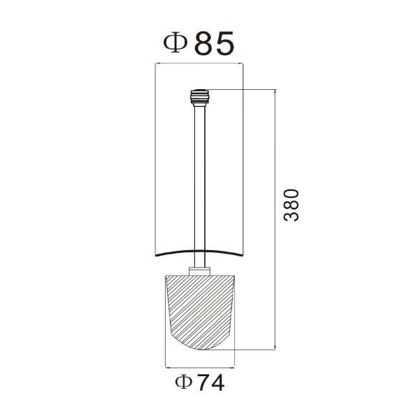 Запасная насадка для ершика Savol S-MTS58C, бронза. Фото 2