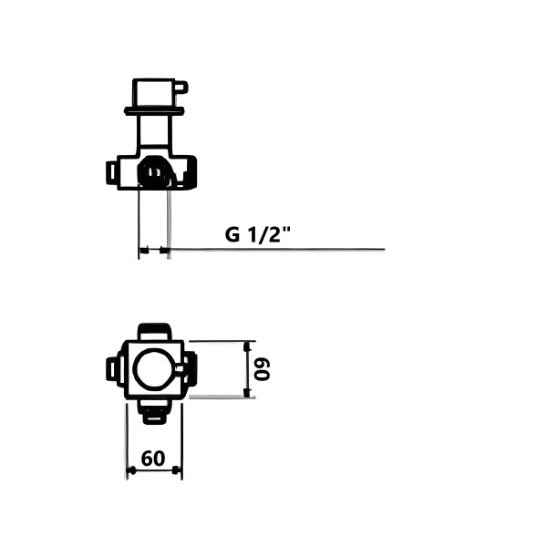 Запорный вентиль Webert Elio EL690101015, хром. Фото 2