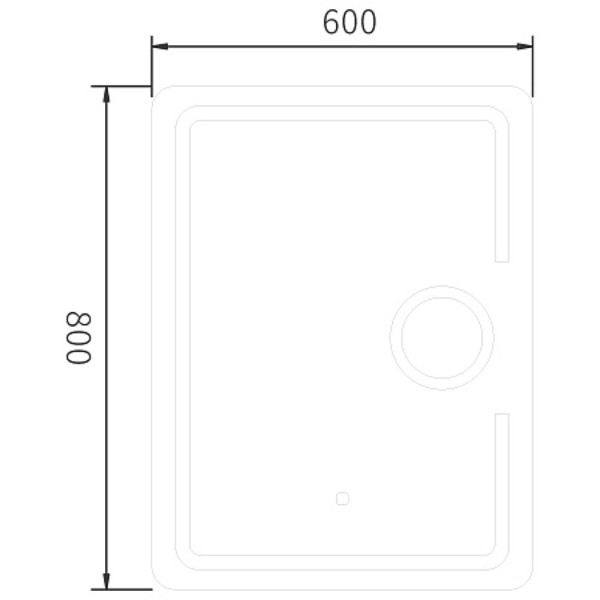 Зеркало HAIBA HB661 LED 600*800 мм с макияжным зеркалом. Фото 2