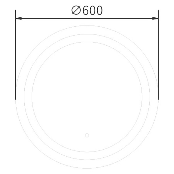 Зеркало HAIBA HB662 LED 600 мм. Фото 2