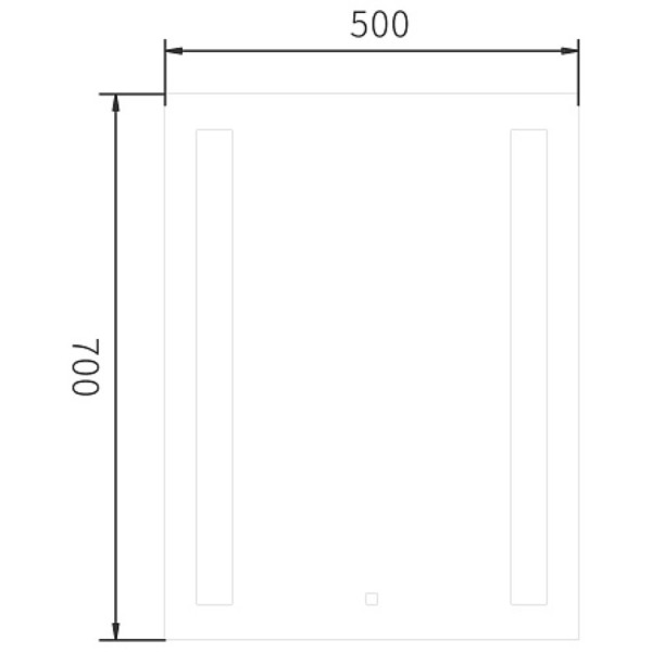 Зеркало HAIBA HB663 LED 500*700 мм. Фото 2
