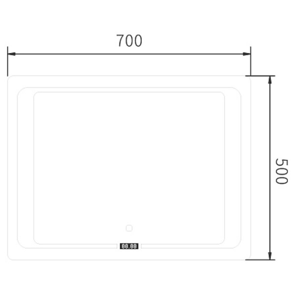 Зеркало HAIBA HB664 LED 700*500 мм. Фото 2