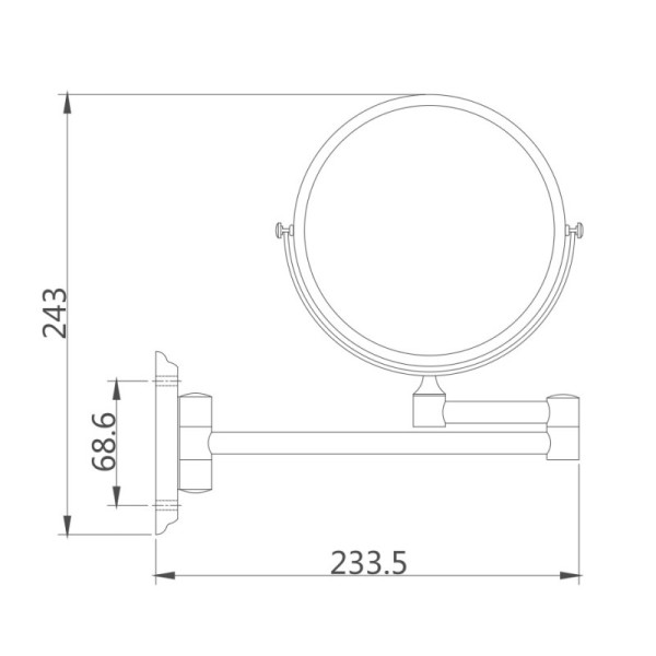 Зеркало косметическое Haiba HB6108, увеличение: x. Фото 2