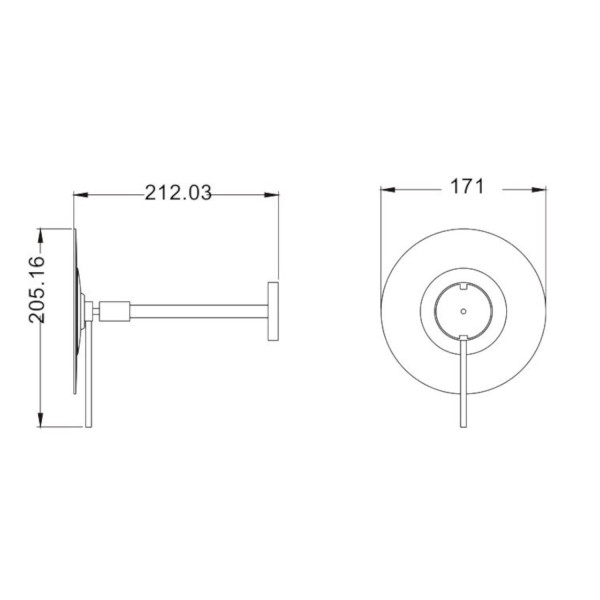 Зеркало косметическое JAVA S-M112, хром. Фото 2