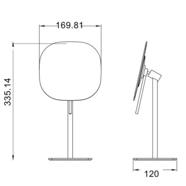 Зеркало косметическое JAVA S-M113, хром. Фото 2