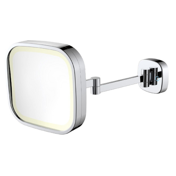 Зеркало косметическое с подсветкой JAVA S-M332, хром. Фото 1