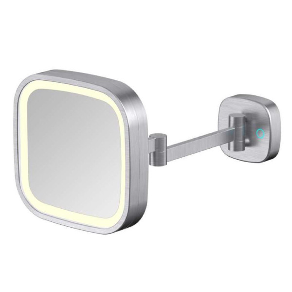 Зеркало косметическое с подсветкой JAVA S-M332L, сатин. Фото 1