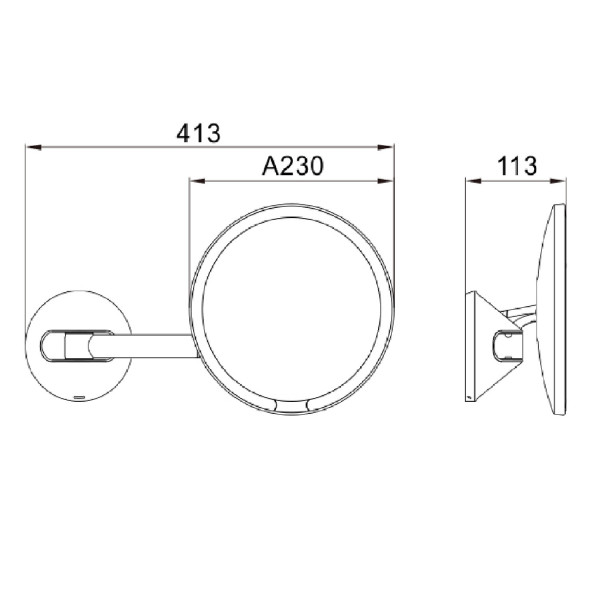 Зеркало косметическое с подсветкой JAVA S-M8881LB, матовое золото. Фото 2