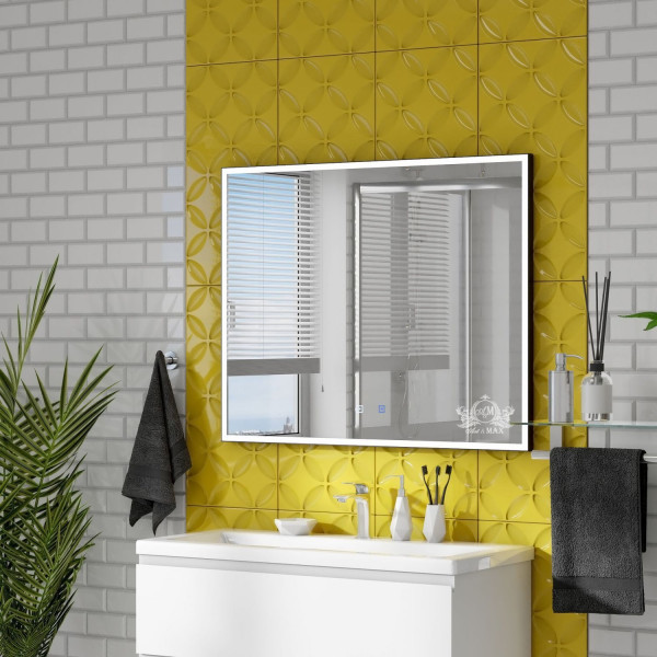 Зеркало с подсветкой ART&MAX AREZZO AM-Are-1000-800-DS-FC-H-Nero. Фото 1