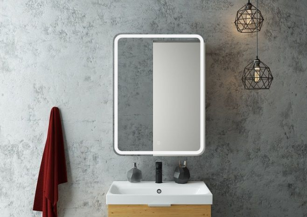 Зеркало-шкаф с подсветкой ART&MAX PLATINO AM-Pla-550-800-1D-R-DS-F. Фото 1