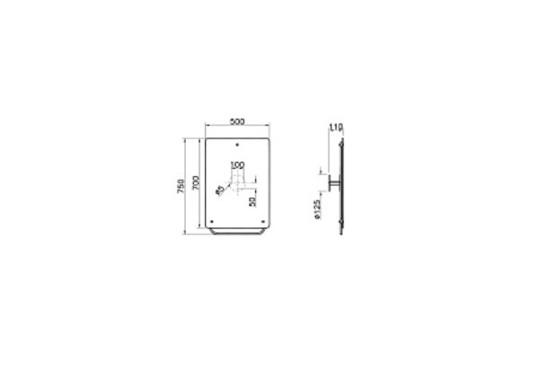 Зеркало Vitra Arkitekta A44002, настенное, 75х50см., с изменяемым углом наклона. Фото 3