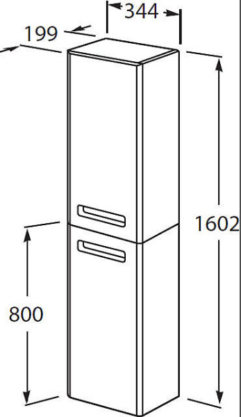ZRU9302738 GAP шкаф-колонна, правый белый ПВХ. Фото 2