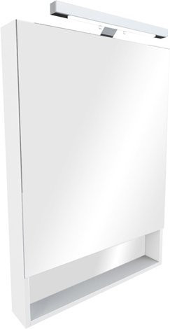 ZRU9302748 GAP Зеркальный шкаф 60 см, белый ПВХ. Фото 1