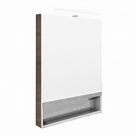 ZRU9302844 GAP Зеркальный шкаф 60 см, Цвет тиковое дерево ПВХ. Фото 1