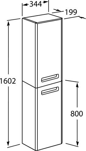 ZRU9302884 The GAP шкаф - колонна, левый,бел.глянец. Фото 3